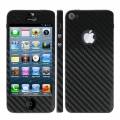 Карбоновая наклейка skin для iPhone 5 / 5S / SE (черная) - full body