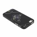 Чехол накладка iPsky со стразами для iPhone 5 / 5S бабочка на черном фоне 3D эффект