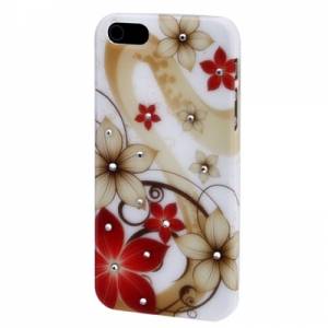 Купить чехол накладка Fashion Flower со стразами для iPhone 5 / 5S (вид 1) в интернет магазине