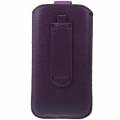 Чехол карман Litchi для iPhone 5/5S/SE, 4/4S, Samsung Galaxy S4 mini с креплением на ремень (фиолетовый)