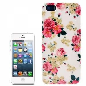 Купить пластиковый чехол для iPhone  SE / 5S / 5 с цветами недорого