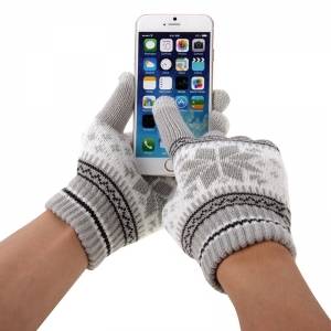 Купить модные перчатки для гаджетов с сенсорным экраном iPhone, iPad, Samsung, HTC и др. (серый)