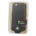 Чехол аккумулятор для iPhone 5 / 5C / 5S на 2500mAh с кожаной обивкой Litchi Power Cases черный