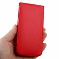 Кожаный чехол с флипом для iPod Touch 5 / 6 c разъемами для карточек (красный)