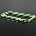 Гелевый чехол бампер для iPhone 6 с пластиковой прозрачной вставкой и кнопками (зеленый) 