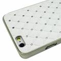 Чехол накладка Rhombus для iPhone 6/6S со стразами на объемных ромбах (белый)