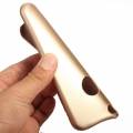 Тонкий чехол-накладка для iPhone 6 с покрытием под кожу (золотой)
