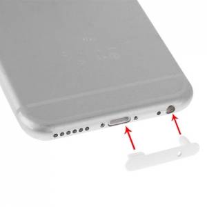Купить заглушку моно-комплект Twin для iPhone 6 прозрачная в разъем для зарядки и в разъем для наушников