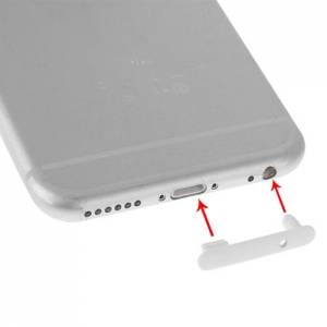 Купить заглушку моно-комплект Twin для iPhone 6 белая в разъем для зарядки и в разъем для наушников