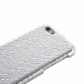 Чехол накладка Snakeskin для iPhone 6/6S под кожу змеи (Серебристый)