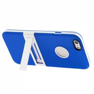 Купить гелевый чехол накладку с подставкой для iPhone 6 Plus / 6+ синий