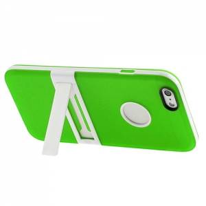 Купить гелевый чехол накладку с подставкой для iPhone 6 Plus / 6+ зеленый