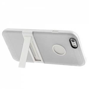Купить гелевый чехол накладу с подставкой для iPhone 6 Plus / 6+ белый