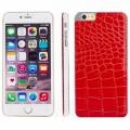 Кожаный чехол накладка для iPhone 6 Plus / 6+ под кожу крокодила (красный)
