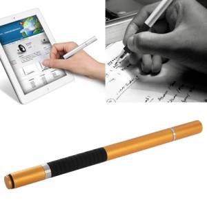 Купить cтильный стилус с ручкой 2 в 1 для любых емкостных дисплеев iPhone / iPad / Samsung / HTC и др. (Gold)
