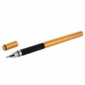 Стильный стилус с ручкой 2 в 1 для любых емкостных дисплеев iPhone / iPad / Samsung / HTC и др. (Gold)