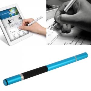 Купить cтильный стилус с ручкой 2 в 1 для любых емкостных дисплеев iPhone / iPad / Samsung / HTC и др. (Blue)