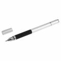 Стильный стилус с ручкой 2 в 1 для любых емкостных дисплеев iPhone / iPad / Samsung / HTC и др. (Silver)
