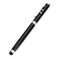 Стилус 4 в 1 для iPhone/iPad/Samsung и любых емкостных дисплеев + лазер + ручка + фонарик (черный)