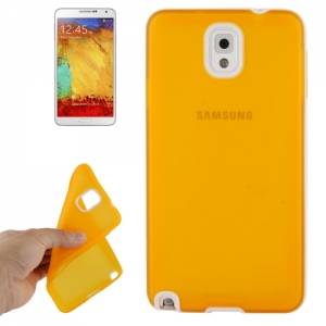Купить гелевый чехол с матовой поверхностью и антискользящей рамкой для Samsung Galaxy Note 3 / N9000 (оранжевый) в интернет магазине