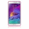 Гелевый чехол накладка с подставкой для Samsung Galaxy Note 4 (розовый)