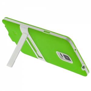 Купить гелевый чехол накладку с подставкой для Samsung Note 4 зеленый