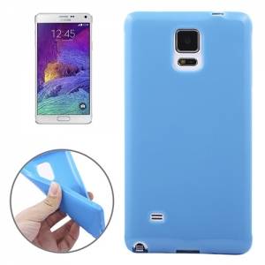 Купить гелевую накладку для Samsung Galaxy Note 4 голубая
