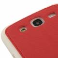 Кожаный чехол книжка для Samsung Galaxy S3 / i9300 с окошком UFO Series Denim Texture (красный)