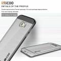 Противоударный защитный чехол SLiCOO для Samsung Galaxy S7 Edge / G935 Brushed Transparent TPU + Black PC