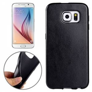 Купить чехол накладку под кожу для Samsung Galaxy S6 Edge / G925 черный