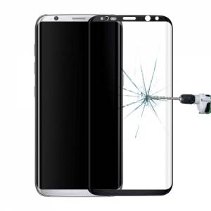 Купить защитное 3D стекло для Samsung Galaxy S8+ / G9550 с закругленными краями 0.3мм 9H Full Screen с черной рамкой (Black)