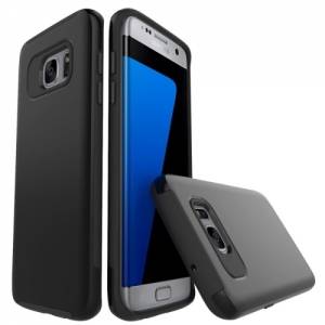 Купить противоударный защитный чехол для Samsung Galaxy S7 Edge / G935 Simple Brushed PC+TPU (Black)