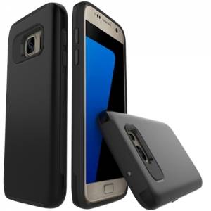 Купить противоударный защитный чехол для Samsung Galaxy S7 / G930 Simple Brushed PC+TPU (Black)