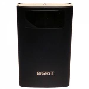 Внешний аккумулятор BIGRIT SK100 с будильником и часами - 10 000 mAh черный