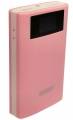 Внешний аккумулятор BIGRIT SK100 с будильником и часами - 10 000 mAh дополнительная батарея АКБ для смартфонов и планшетов (розовый)