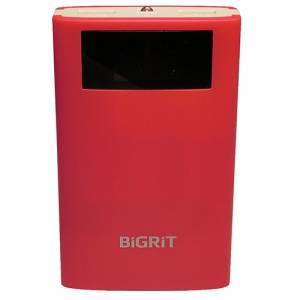 Внешний аккумулятор BIGRIT SK100 с будильником и часами - 10 000 mAh красный