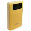 Внешний аккумулятор BIGRIT SK100 с будильником и часами - 10 000 mAh дополнительная батарея АКБ для смартфонов и планшетов (желтый)