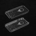 Прозрачный чехол накладка со стразами для iPhone 5/5S (Метеорит)