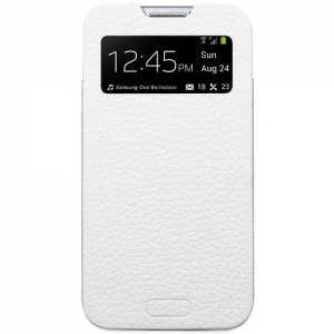 Купить кожаный чехол с окошком Spigen SGP для Samsung Galaxy S4 Crumena View (SGP10273) White 