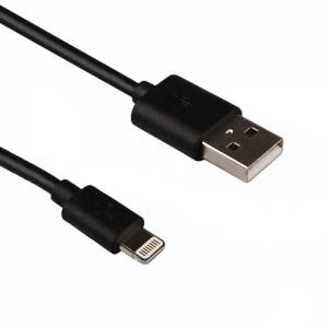 Купить USB кабель 8 pin Zetton усиленный разъем черный