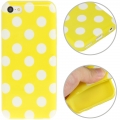 Чехол накладка Dot TPU Case для iPhone 5C (желтый с белым)