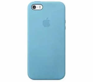 Купить чехол в стиле Apple Case для iPhone SE / 5S / 5 под оригинал с логотипом (голубой)