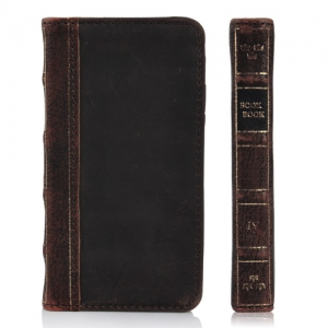 Купить BookBook для iPhone 5 / 5S кожаный ретро чехол книжка коричневый Premium класс в интернет магазине