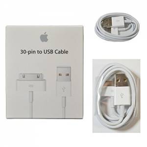 Оригинальный USB кабель Apple для iPhone, iPod и iPad с разъемом 30 pin - 1 метр