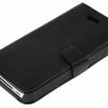 Кожаный чехол книжка Cross Grain для iPhone 4/4S с подставкой (черный)