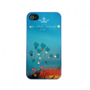 Купить накладка iBella со стразами Swarovski для iPhone 4 / 4S (цветы) в интернет магазине