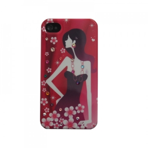 Купить накладка iBella со стразами Swarovski для iPhone 4 / 4S (девушка) в интернет магазине