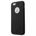 Ультратонкий кожаный чехол накладка для iPhone 5/5S Baseus 1mm Thin Case (черный)