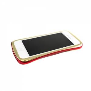 Купить алюминиевый бампер для iPhone 5/5S DRACO Elegance Gold/Red Золотистый/Красный