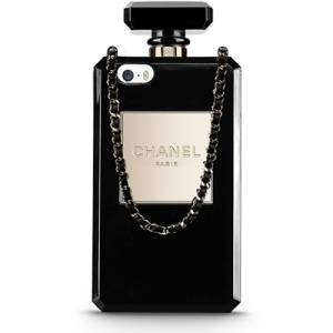 Купить чехол с цепочкой для iPhone 5 / 5S Perfume bottle Chanel black